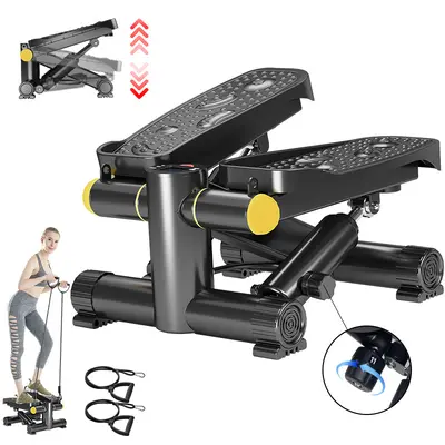 Home Fitness Twist Stepper Climbing Machine Silent Weight Loss Gadget Mini Pedal Machine Slim Legs Adjustable Resistance Exercise Equipment