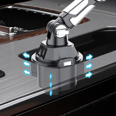 Extendable Car Phone and Tablet Holder with Long Arm and Cup Base Mount - 4