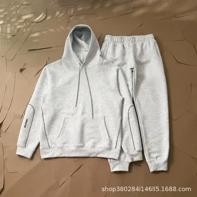 Kapüşonlu sweatshirt takımı yansıtıcı şerit - 8