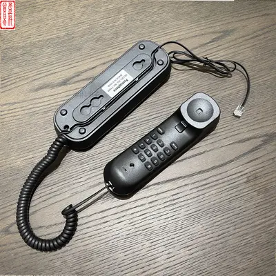 N.INC KX-1045 Wired Telephone with Small Extension Handset, Black