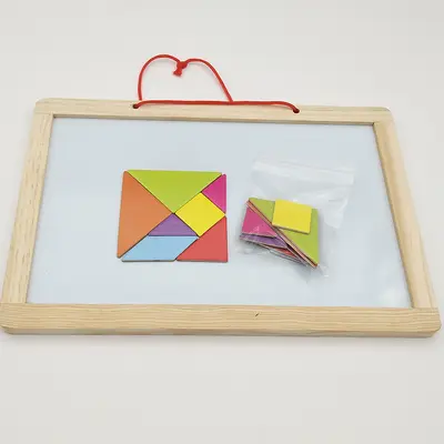 Holz-Magnet-Tangram Kühlschrankmagnete Puzzle-Set - 4