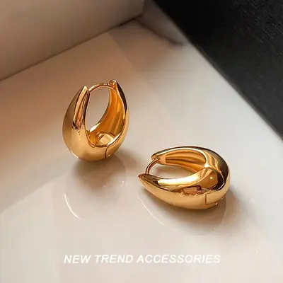 925er Sterlingsilber-Tropfenohrringe für Damen, goldfarben