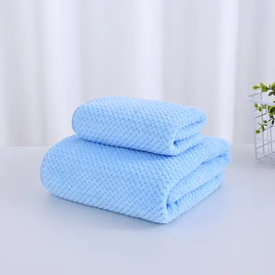 Coral velvet pineapple bath towels for home daily use, double-sided children's soft skin-friendly water-absorbent quick-drying towel for face washing and bathing - 8