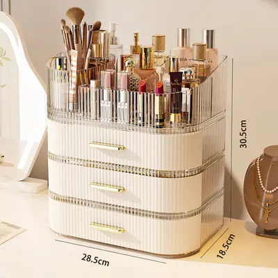 Kosmetik-Aufbewahrungsbox, großes Fassungsvermögen, Frisiertisch-Stil - 9