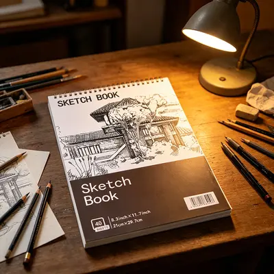 A4 Spiralskizzenbuch, dickes Zeichenpapier, professionell - 8