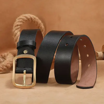 New Leather Belt Men's Belt Genuine Cowhide Belt Comfortable Versatile Men's Pin Buckle Belt Manufacturer Wholesale