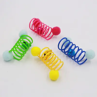 Plush Mouse Cat Toy with Bell and Spring, Self-Play Teaser - 1