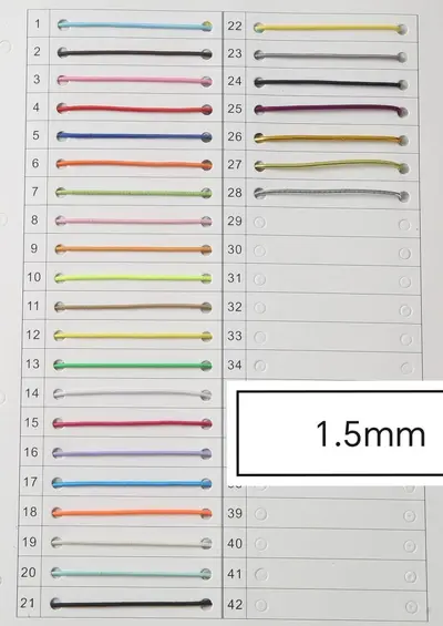 Round Latex Core Elastic Cord 0.8 mm - 20 mm - 11