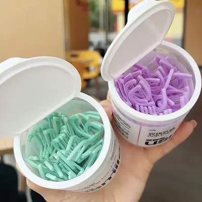 Diş ipi çubuğu, ultra ince, mint aromalı, taşınabilir paket - 2
