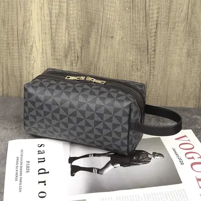 Men's Clutch Large Capacity Water-Resistant Cosmetic and Toiletry Bag