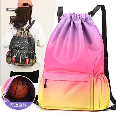 Drawstring Sports Backpack with Printable Logo for Gym and Basketball - 3