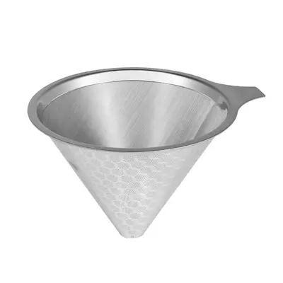 316 Stainless Steel Double-Layer Coffee Filter, 304 Drip Filter Cone - 7