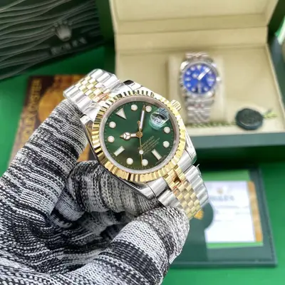 Erkek kuartz saati, paslanmaz çelik, Submariner tarzı - 12