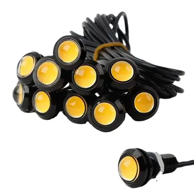 18MM Eagle Eye LED Light for Motorcycle and Car, 9W, Waterproof, Amber