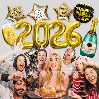 2027 yeni yıl balon seti, mutlu yıllar parti dekorasyonu