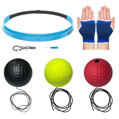 Wholesale head mounted boxing reaction ball for kids, stress relief fun ball, magic speed ball for adults, eye coordination boxing training. - 13