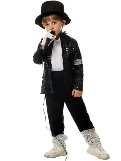 Michael Jackson Cosplay Children's Costume, MJ Dance Performance Wear