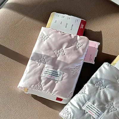 Pasaport ve belge sahibi, pembe fiyonklu, çok fonksiyonlu - 8