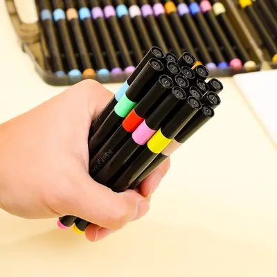 Soft-Tip Acrylic Marker Set, Opaque Painting Pens for Primary School Students