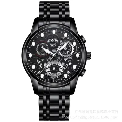 Kasrluo Quarzwerk Durchbruch wasserdichte Herrenuhr - 8