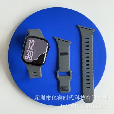 Irregular Cut Single-Pin Silicone Band for Apple Watch 9, 10, S11, Ultra - 9