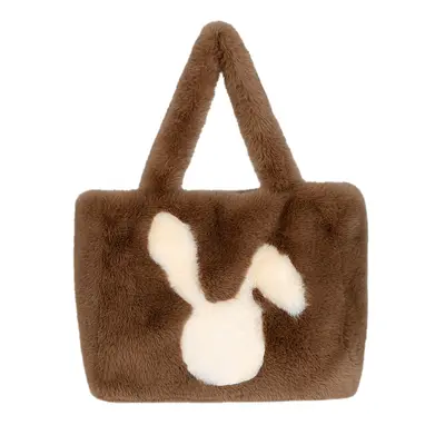 Women's rabbit plush bag with large ears, large capacity shoulder bag - 6