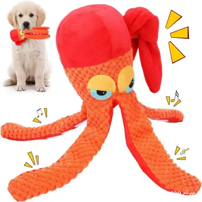 Peluş Sesli Dört Patili Balık Köpek Oyuncağı