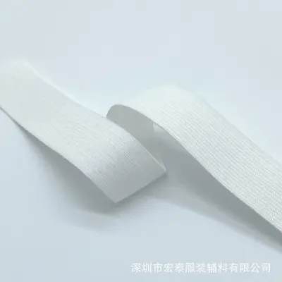 Spandex-Elastikband, Schwarz-Weiß gepunktet, 3-7 mm