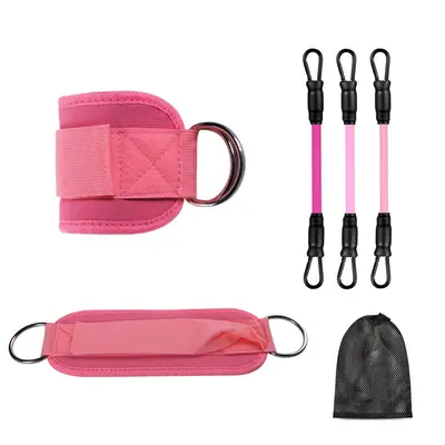 Fitness Ankle Strap Glute Resistance Band for Cable Machine Leg Training - 7