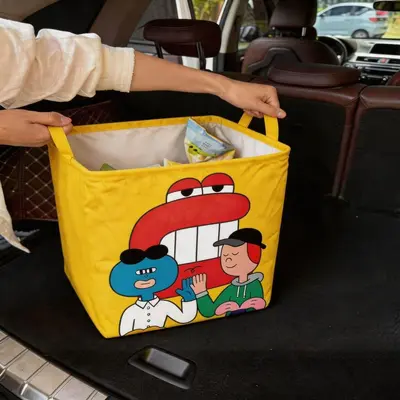 Foldable Car Trunk Organizer Basket, Large Capacity Storage Box