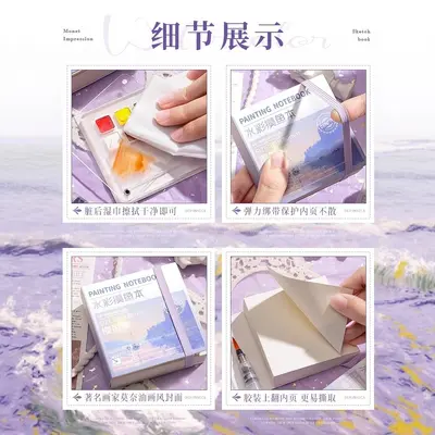 Mini tragbares Aquarellset, feste Pigmente