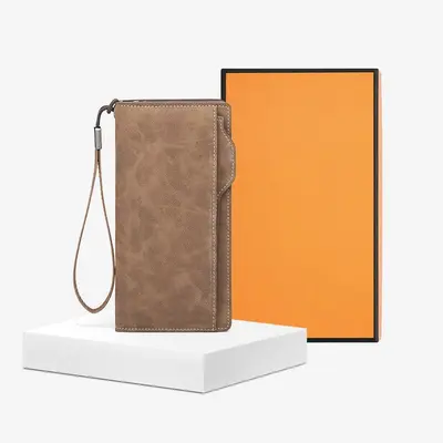 Herren-Langbrieftasche aus Leder, 3-in-1 mit Handy-Kartenfach - 7