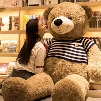 Büyük boy oyuncak ayı peluş oyuncak bebek uyku yastığı yatak panda bebek kucaklama ayı kız