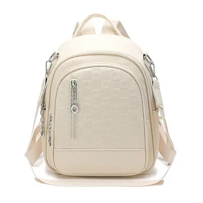 Soft PU Leather Women's Backpack, Minimalist Casual Commuter School Bag - 8