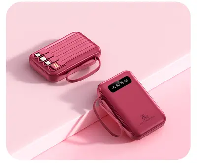 Großhandel Mini-Powerbank, integriertes Kabel 20000 mAh große Kapazität schnelles Laden tragbare Powerbank Geschenkgeschenk Anpassung - 9