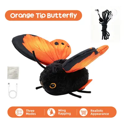 Electric Butterfly Cat Toy, Automatic, with Elastic Rope, No Plug-in - 9