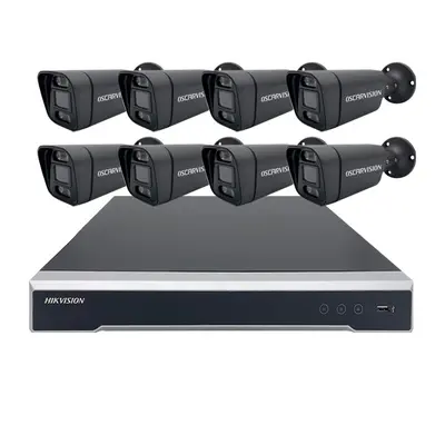Hikvision English version NVR set 5MP high resolution dual-light night vision recording POE security camera kit