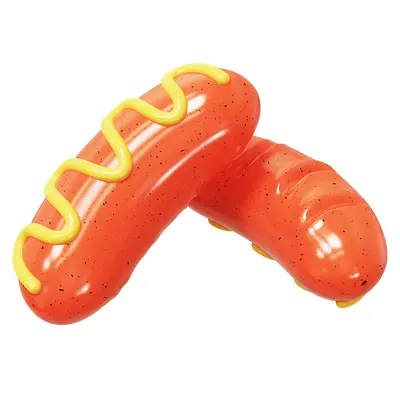 Squeaky Dog Chew Toy Hot Dog Molar Stick - 6