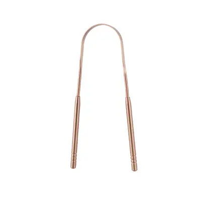 Pure Copper Tongue Scraper, U-Shaped, for Bad Breath, Adult Oral Care - 9