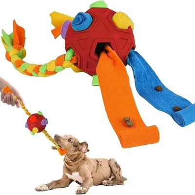 Zopf-Schnüffelball, interaktives Hundespielzeug zum Verstecken von Futter