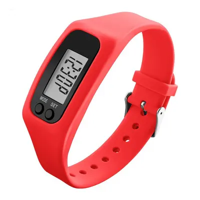 Silicone Digital Pedometer Bracelet Watch with Multifunction LED Display - 9