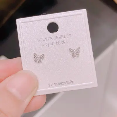 S925 Silber Damen Mini Ohrstecker, koreanischer Stil - 12