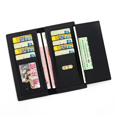 Men's Long Wallet, Embossed Pattern, Multi-Card Slots, Large Capacity - 4