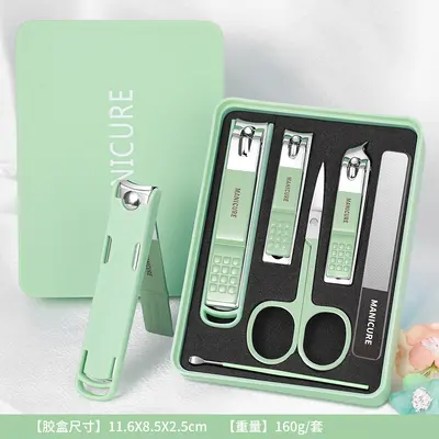 Nagelschere Set Edelstahl, tragbar mit Behälter - 10