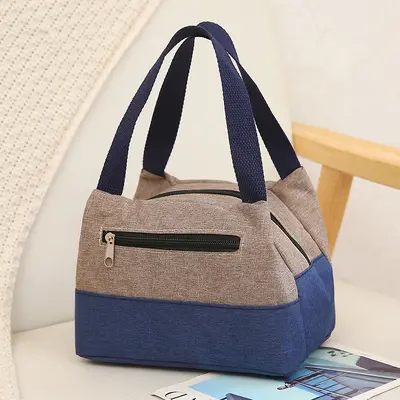 Women's Canvas Tote Handbag, Large Capacity, Waterproof Lunch Bag - 7