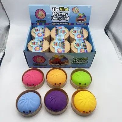 Silicone Squishy Steamed Bun Stress Toy, Soft Simulation Mini Steamer Basket Model - 8