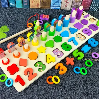 Magnetic Number Puzzle Blocks for 1-2 Year Olds, Fishing Game - 11