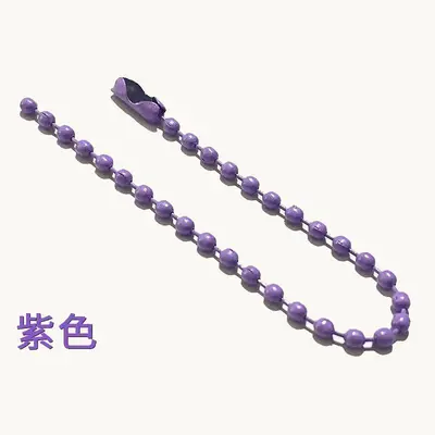 Colored Glass Bead Chain, Baked Paint DIY Chain - 13
