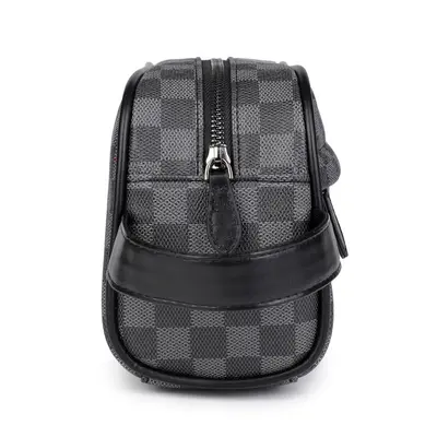 Herren-Ledertasche Clutch, kariert, mit Reißverschluss, Modell 2025 - 5
