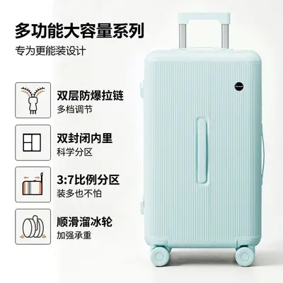 Yeni PC Anti-Burst Suitcase Puf Kutusu Max Büyük Kapasiteli Bavul 20 İnç Kabin Bavulu Kadın Ultra Hafif Çekçekli Bavul - 9